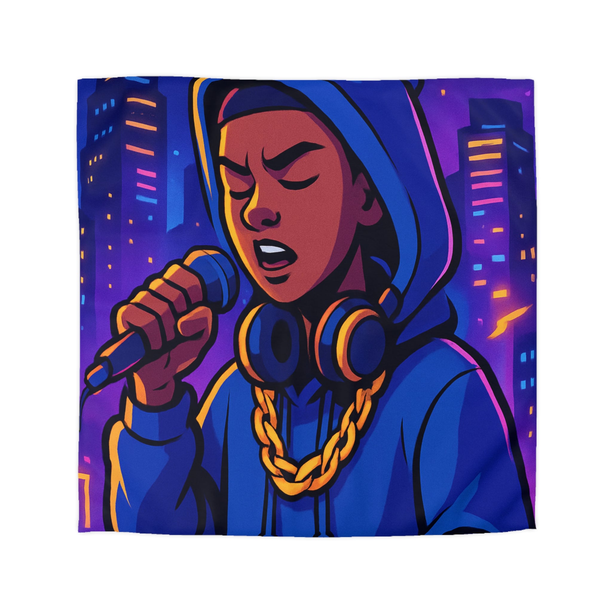 Housse de Couette Microfibre Motif Créatif Original Style Contemporain Chambre Élégante