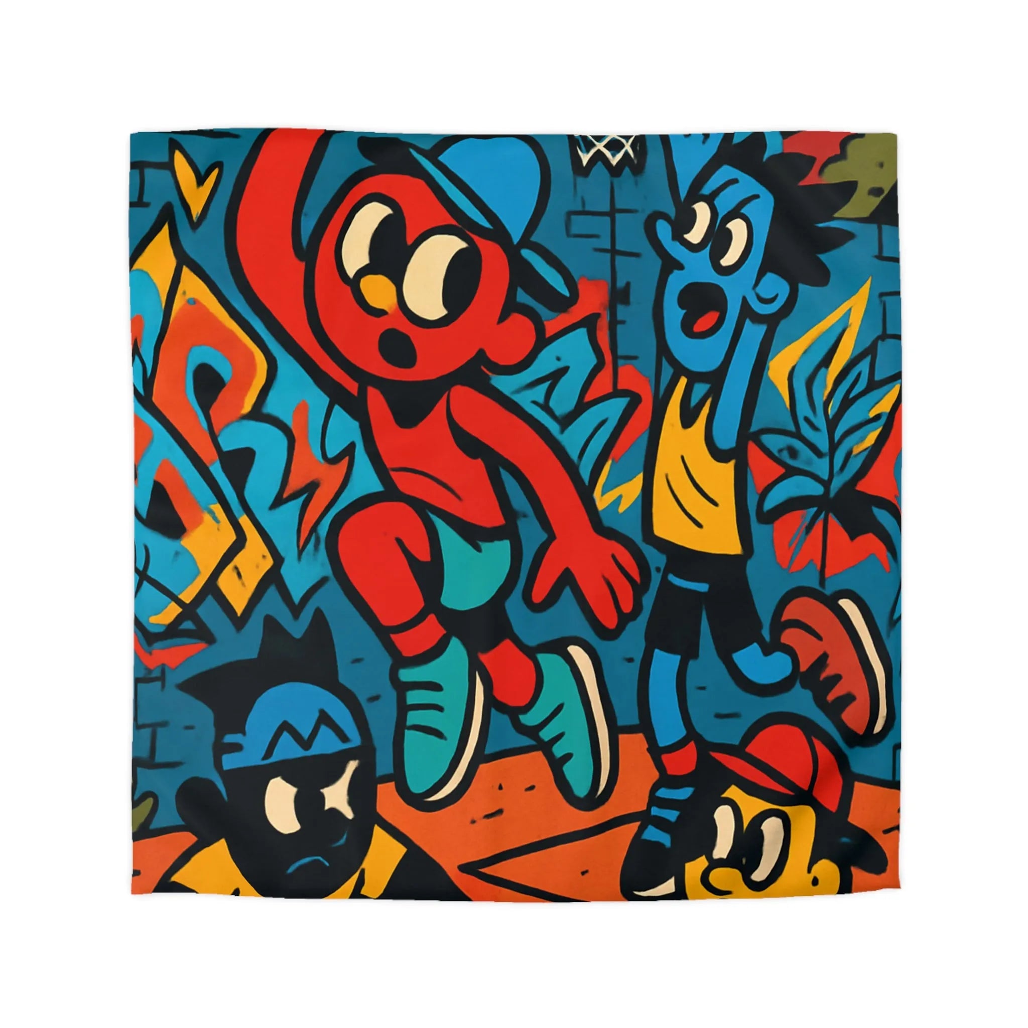 Housse de Couette Microfibre Art Graphique Contemporain Style Décoratif Chambre Tendance