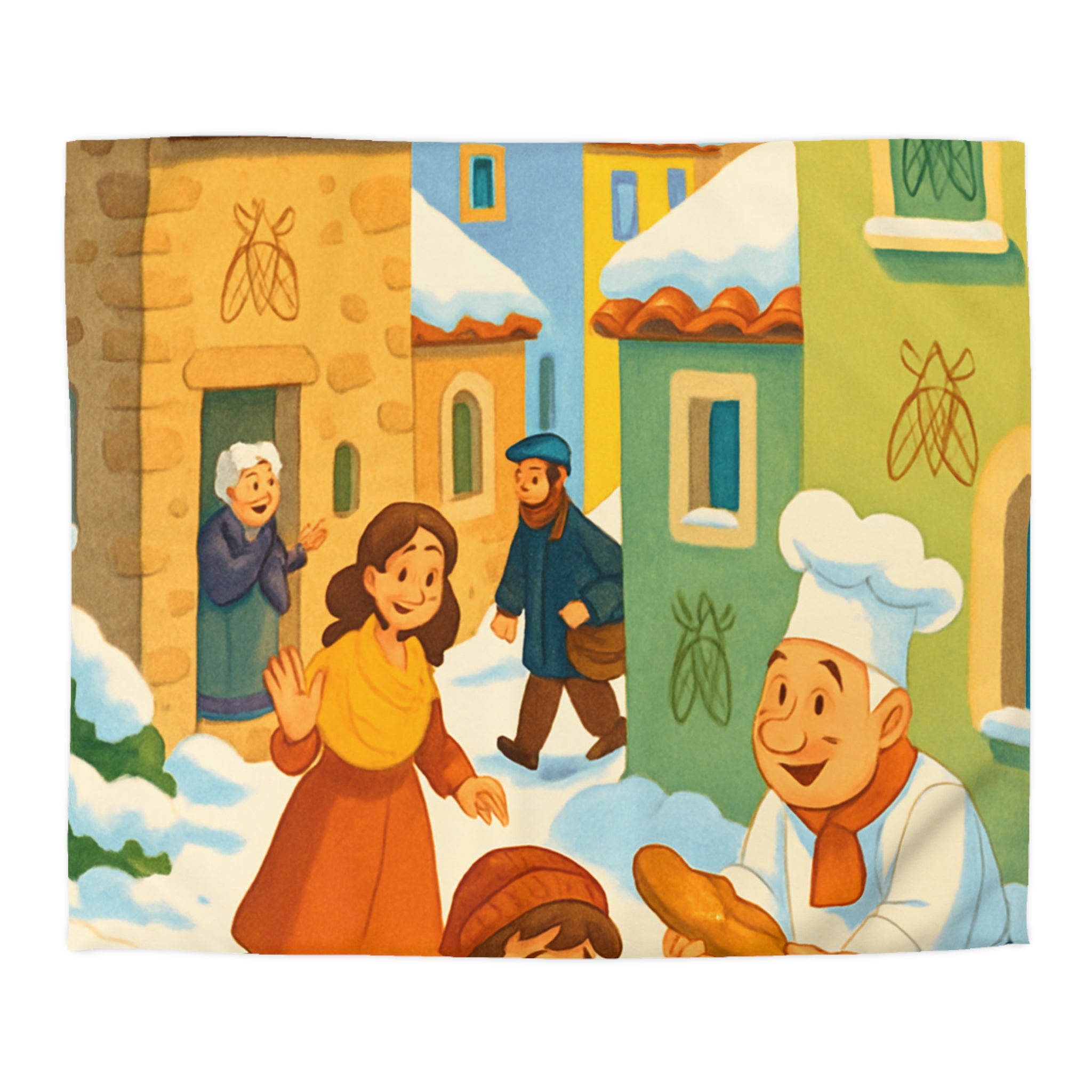 Housse de Couette Microfibre Design Artistique Moderne Décoration Chambre Confort Premium