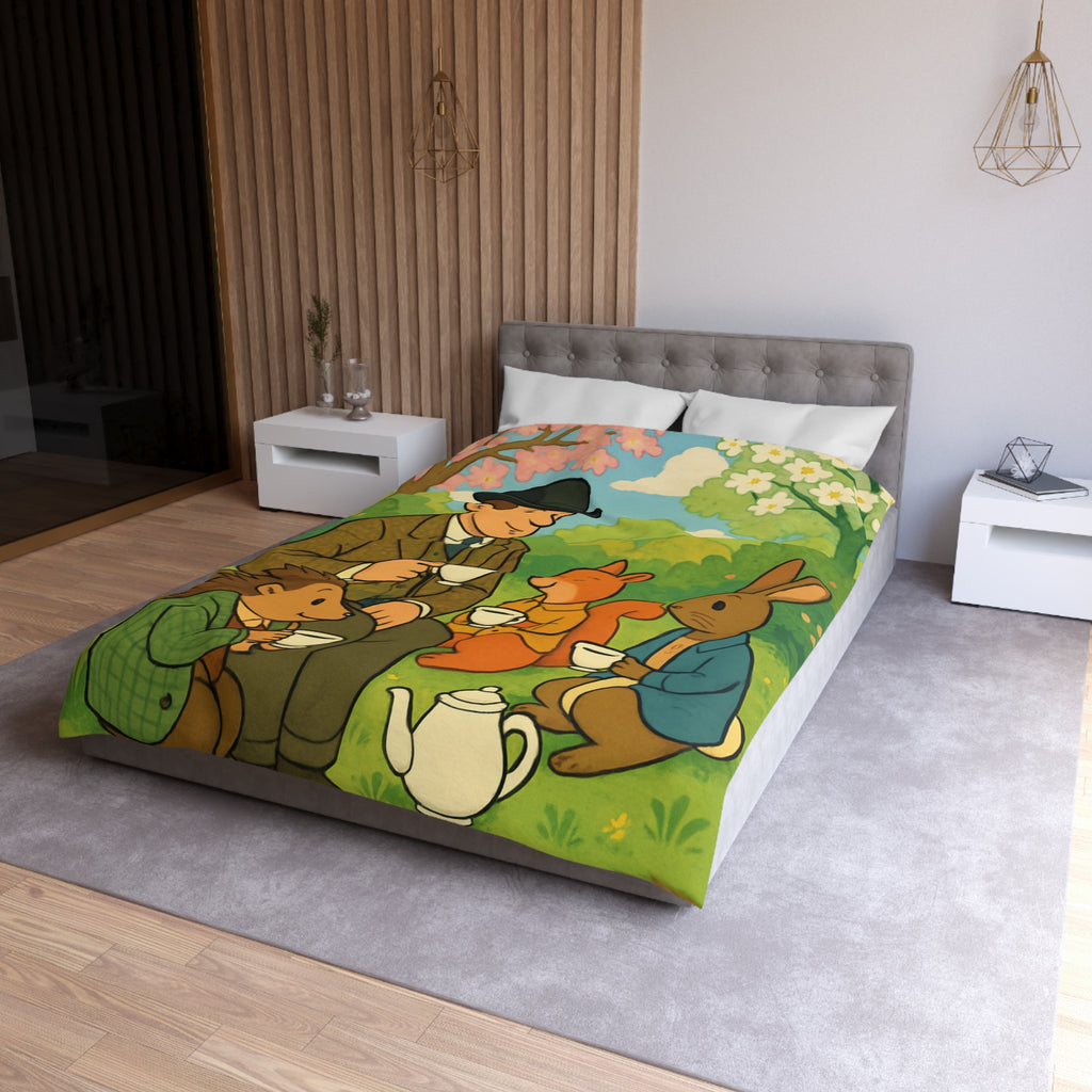 Housse de Couette Microfibre Design Artistique Moderne Décoration Chambre Confort Premium