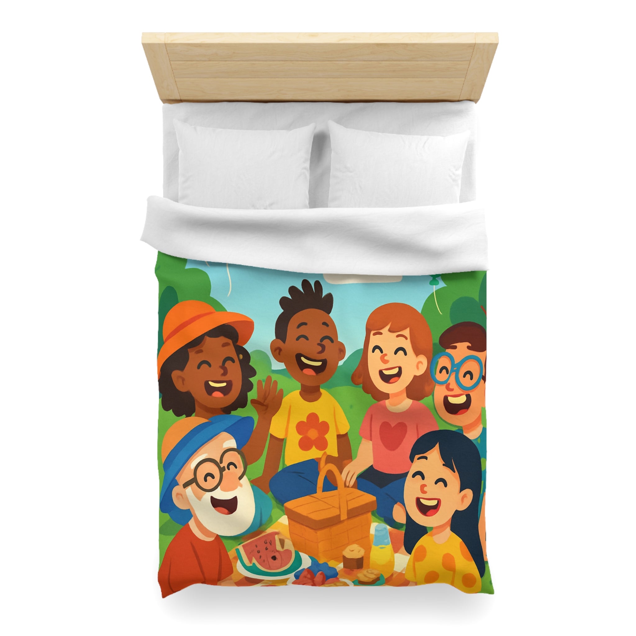 Housse de Couette Microfibre Illustration Unique Design Moderne Décoration Intérieure Raffinée