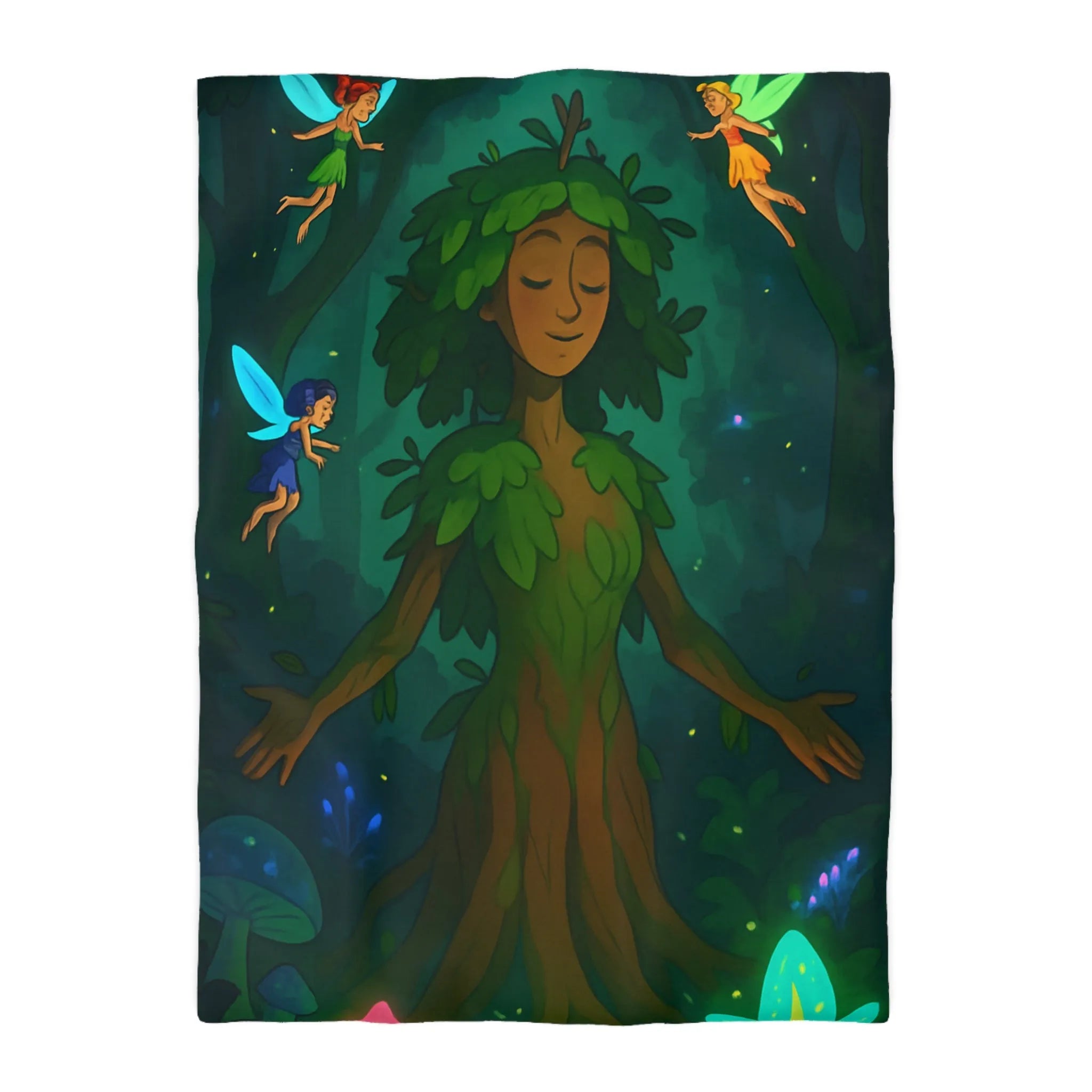 Émerveillez-vous avec une housse de couette féerique et apaisante de la forêt enchantée