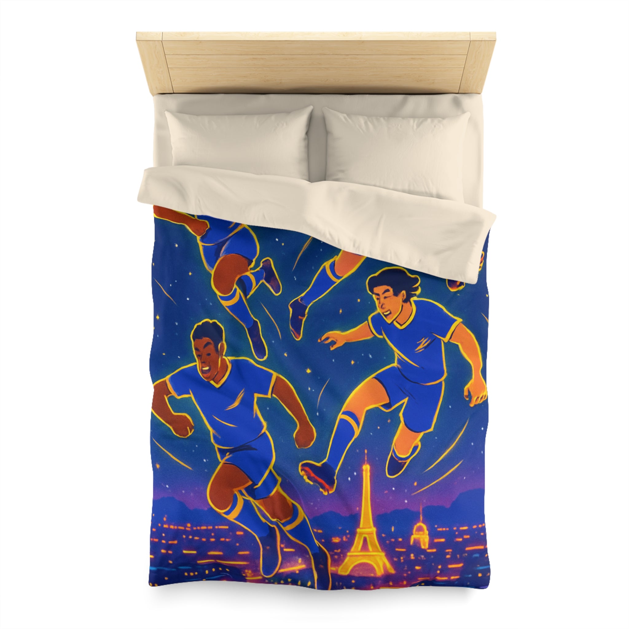 Housse de Couette Microfibre Motif Créatif Original Style Contemporain Chambre Élégante