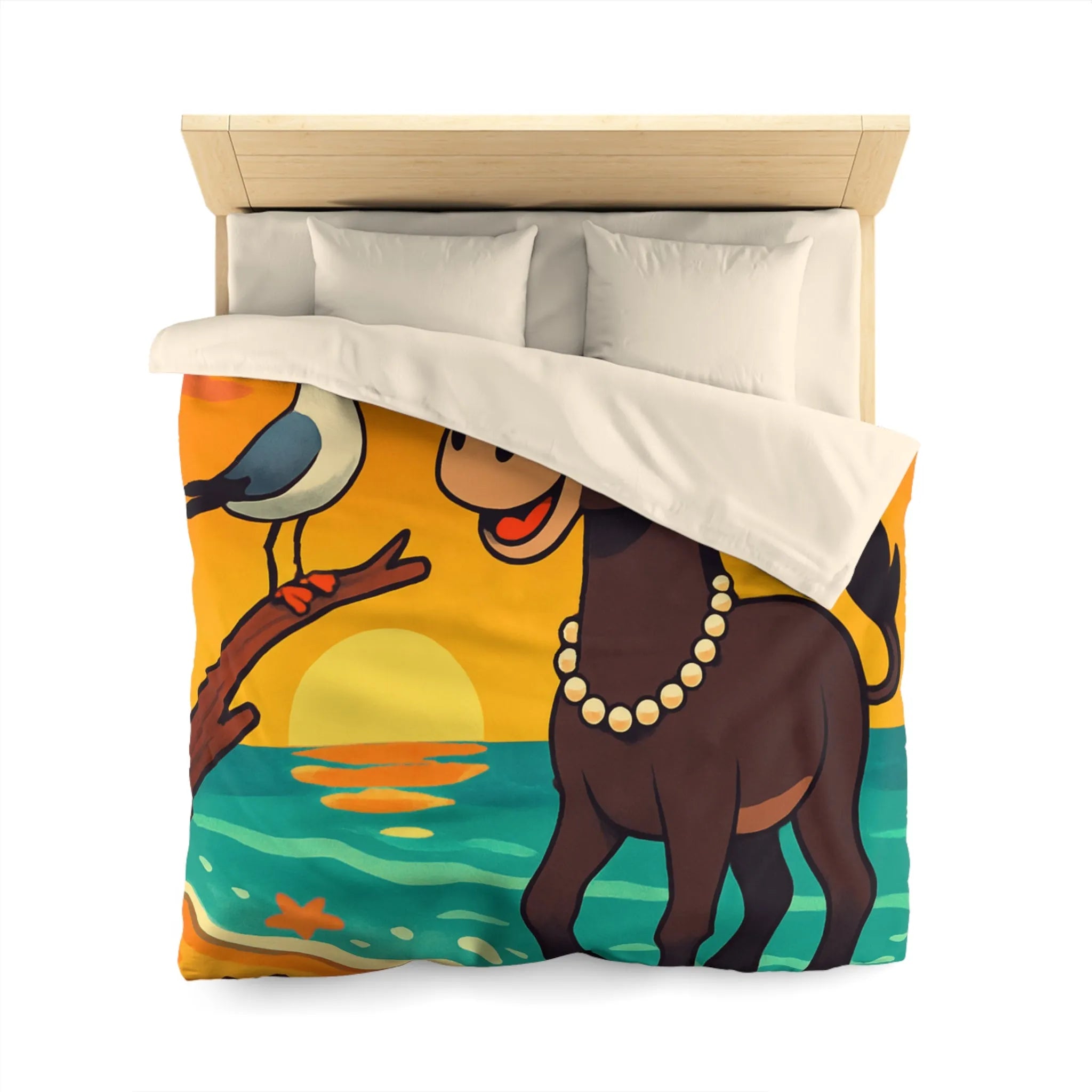 Housse de Couette Microfibre Art Graphique Contemporain Style Décoratif Chambre Tendance