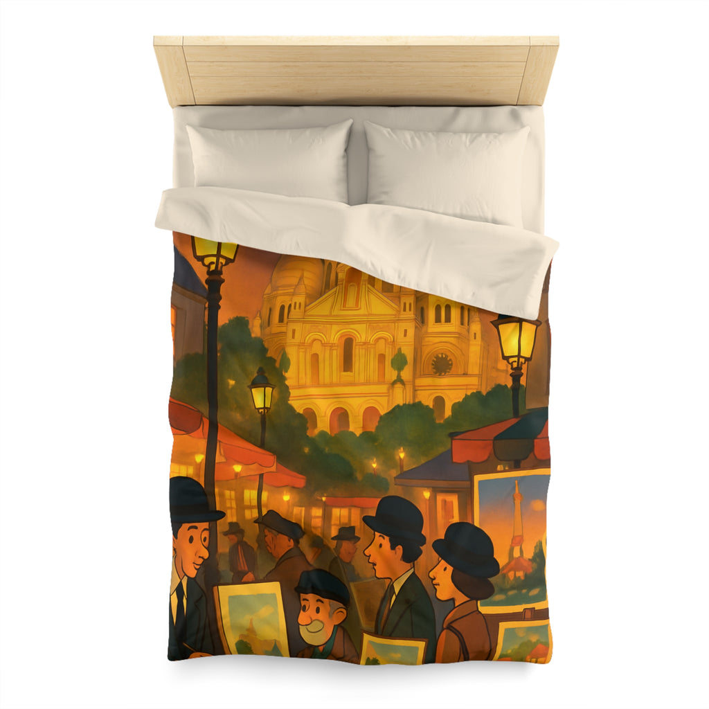 Housse de Couette Microfibre Illustration Unique Design Moderne Décoration Intérieure Raffinée