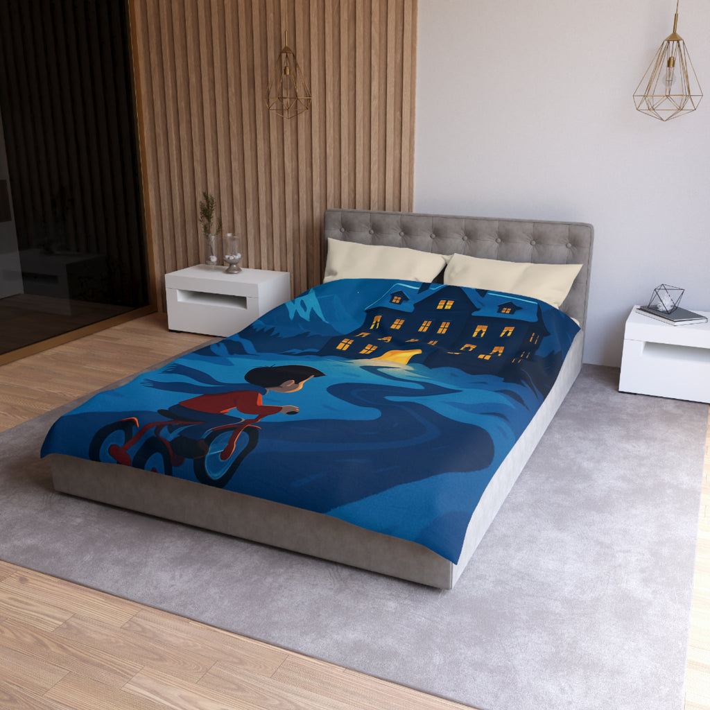 Housse de Couette Microfibre Motif Créatif Original Style Contemporain Chambre Élégante