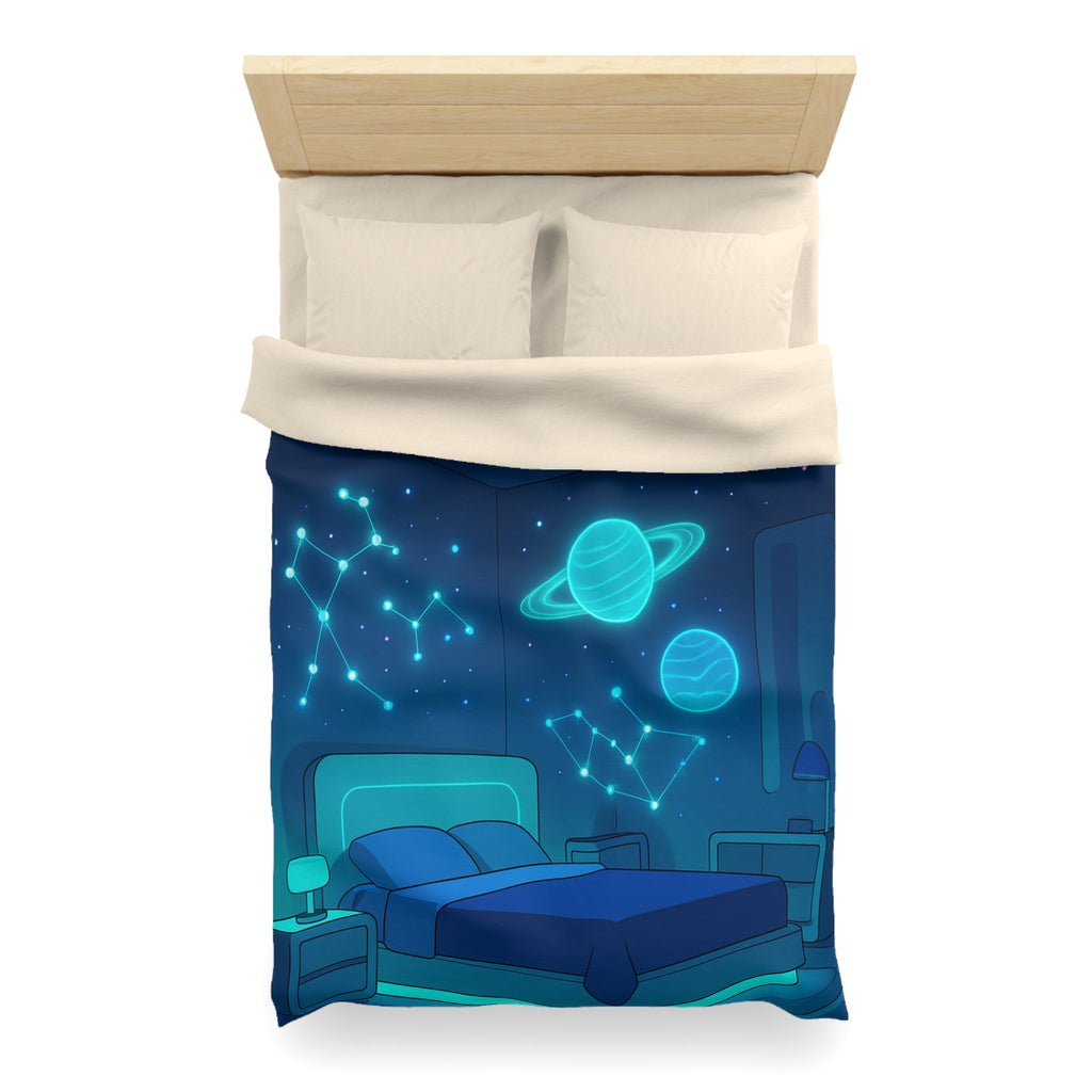 Housse de Couette Microfibre Design Artistique Moderne Décoration Chambre Confort Premium