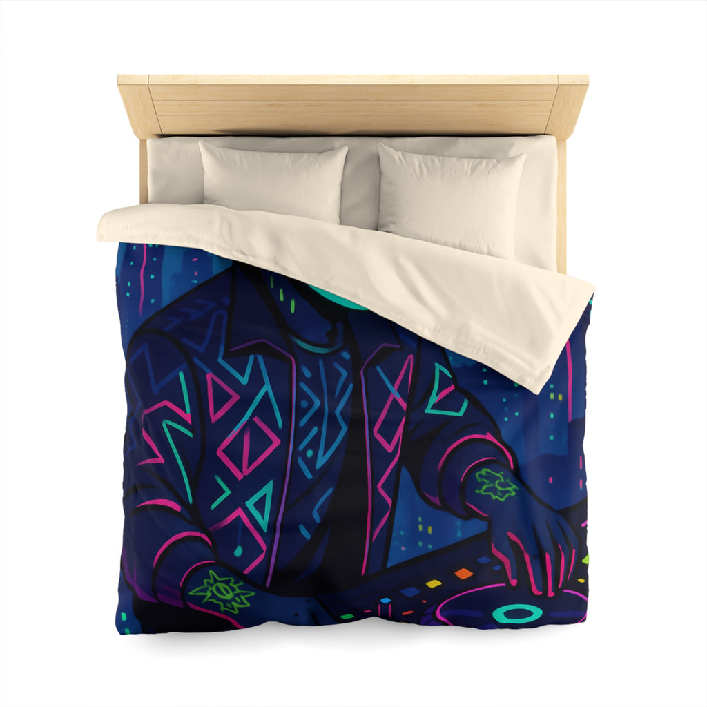 Housse de Couette Microfibre Motif Créatif Original Style Contemporain Chambre Élégante