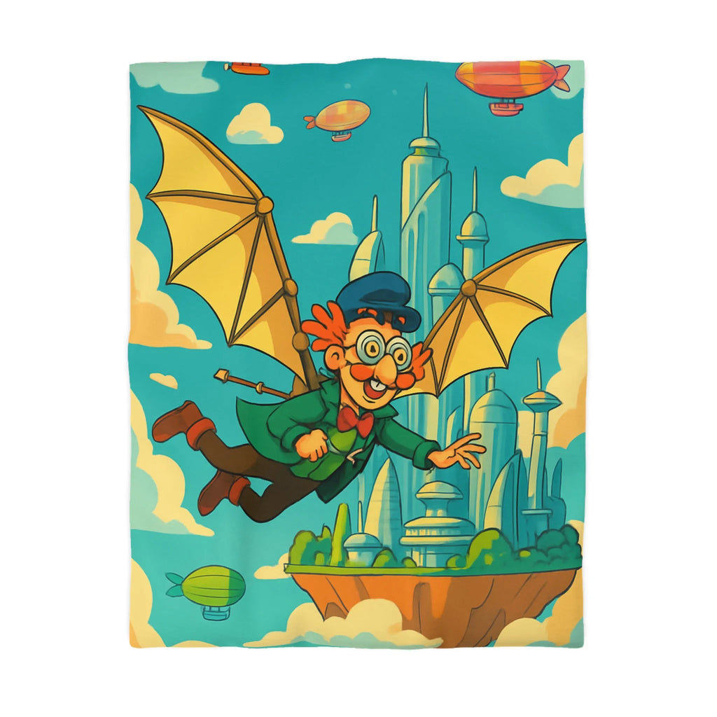 Housse de Couette Microfibre Art Graphique Contemporain Style Décoratif Chambre Tendance