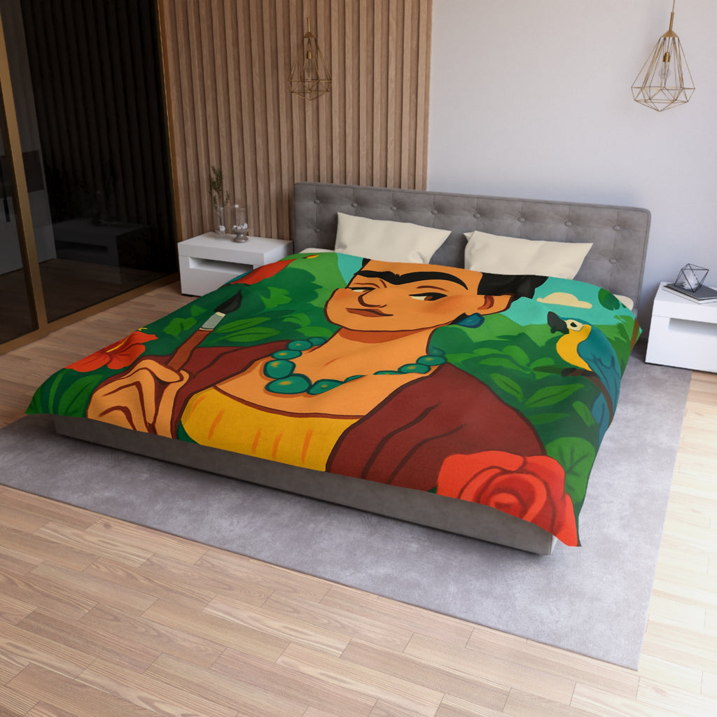 Housse de Couette Microfibre Motif Créatif Original Style Contemporain Chambre Élégante