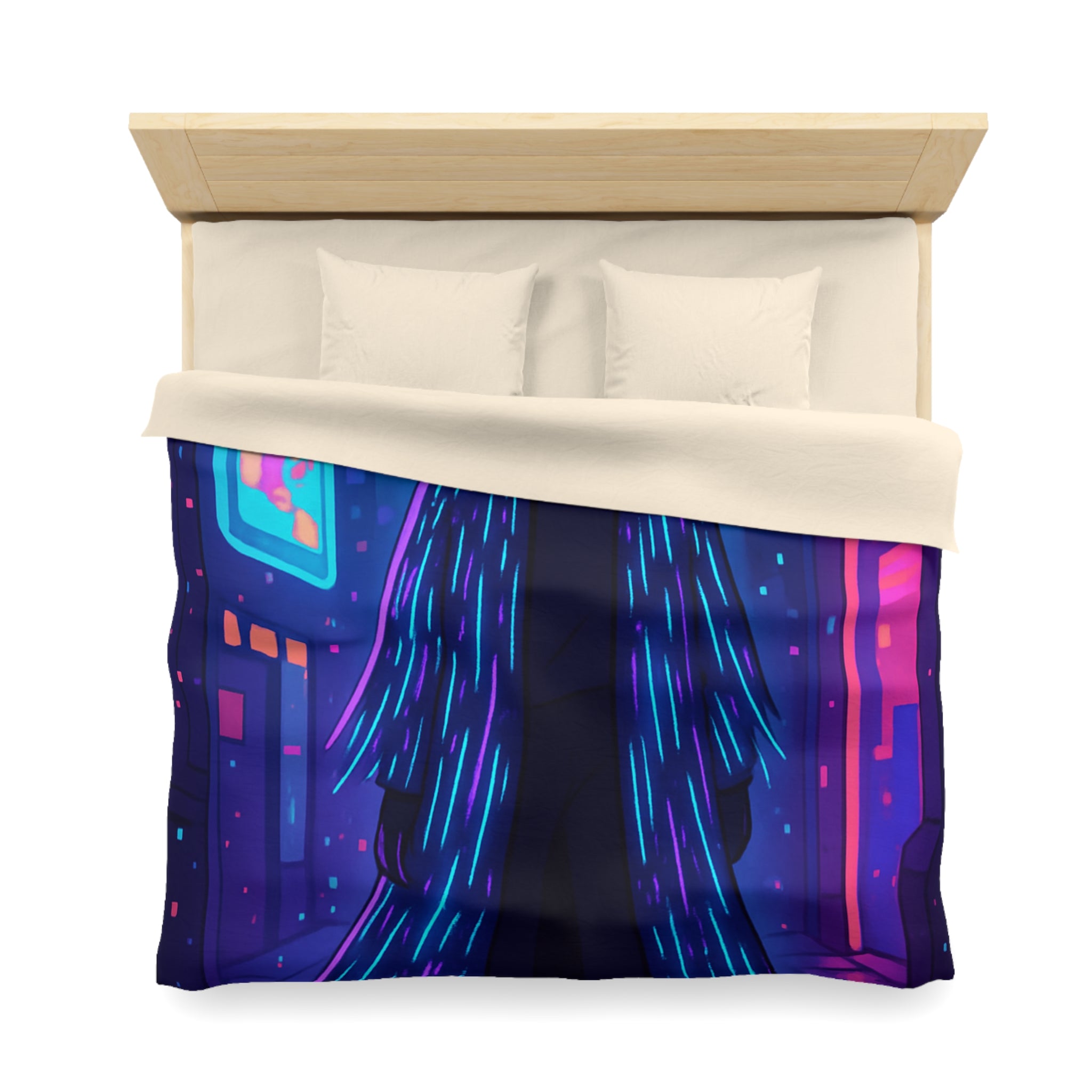 Housse de Couette Microfibre Design Artistique Moderne Décoration Chambre Confort Premium