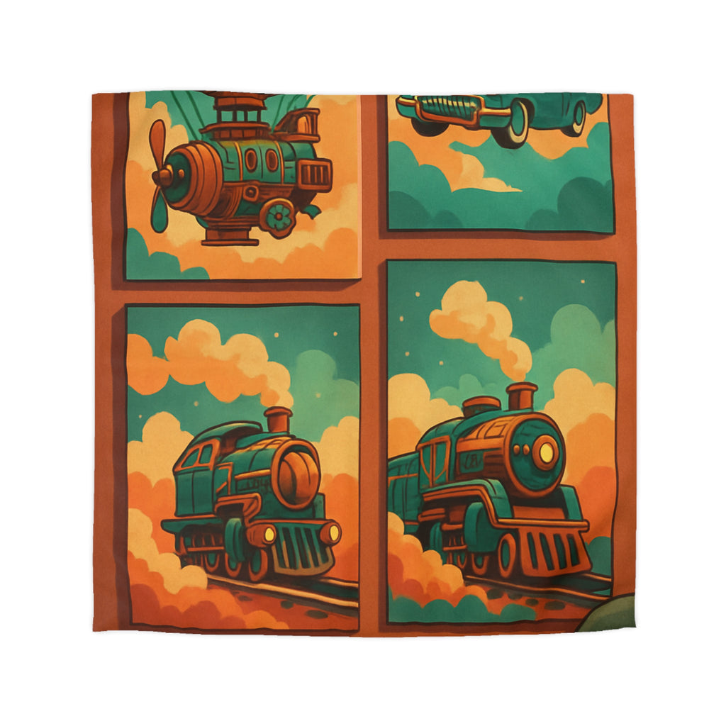 Housse de Couette Microfibre Design Artistique Moderne Décoration Chambre Confort Premium