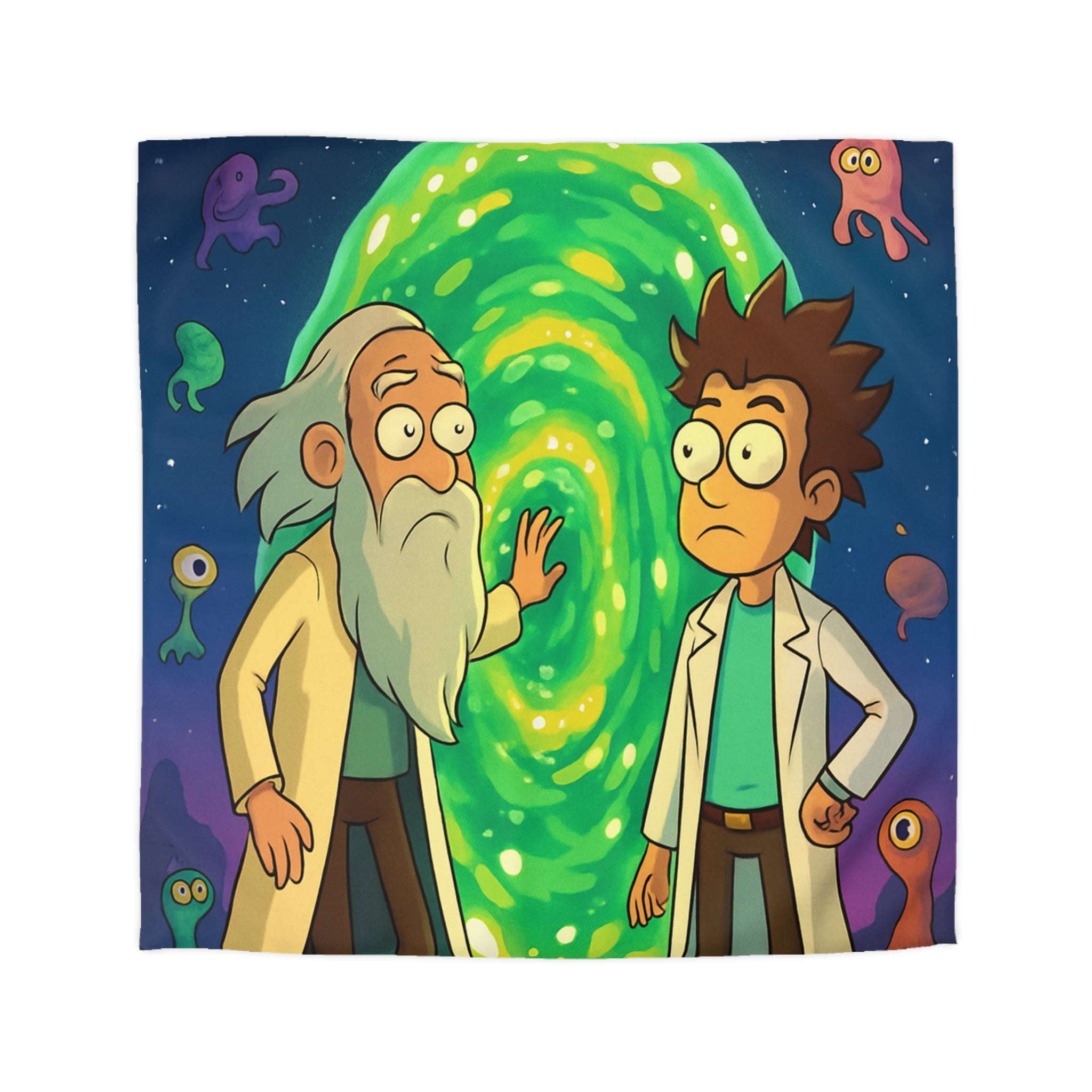 Housse de Couette Microfibre Illustration Unique Design Moderne Décoration Intérieure Raffinée