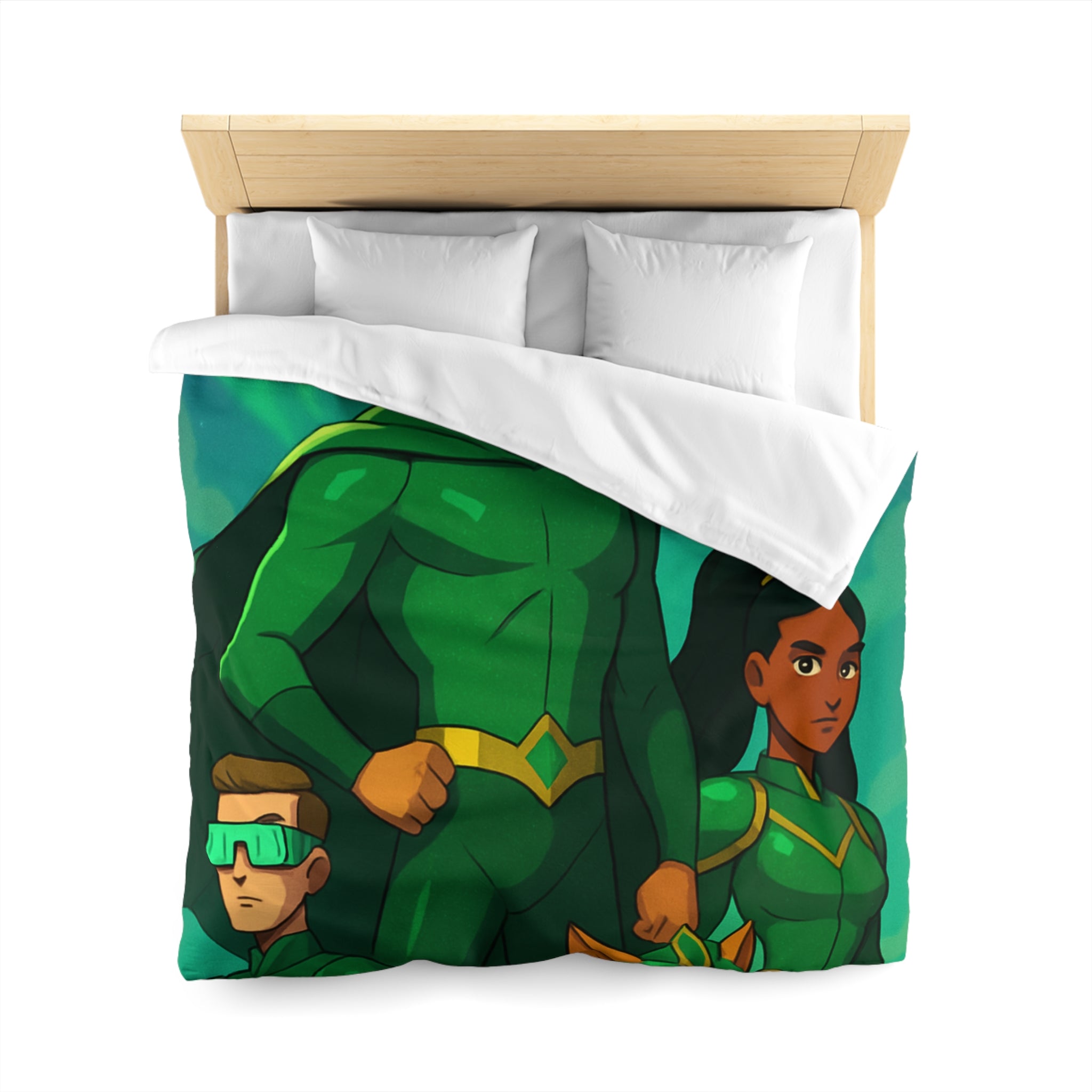 Housse de Couette Microfibre Motif Créatif Original Style Contemporain Chambre Élégante