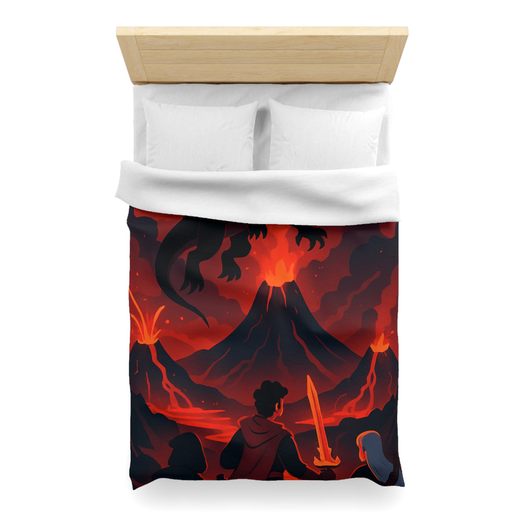 Housse de Couette Microfibre Motif Créatif Original Style Contemporain Chambre Élégante