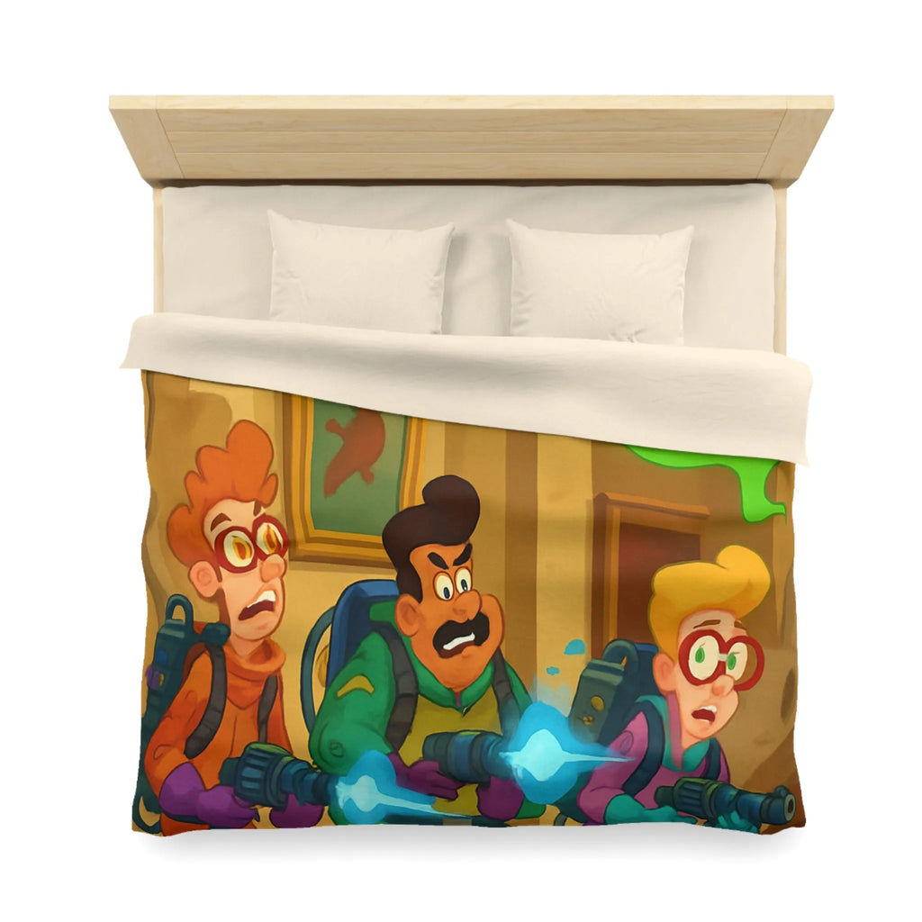 Housse de couette colorée avec chasseurs de fantômes et ambiance amusante de musée