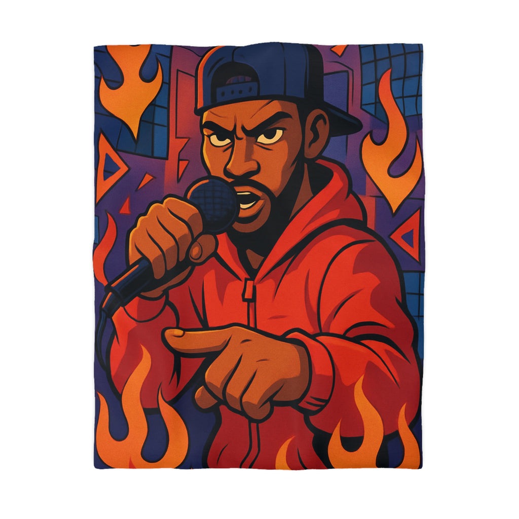 Housse de Couette Microfibre Motif Créatif Original Style Contemporain Chambre Élégante