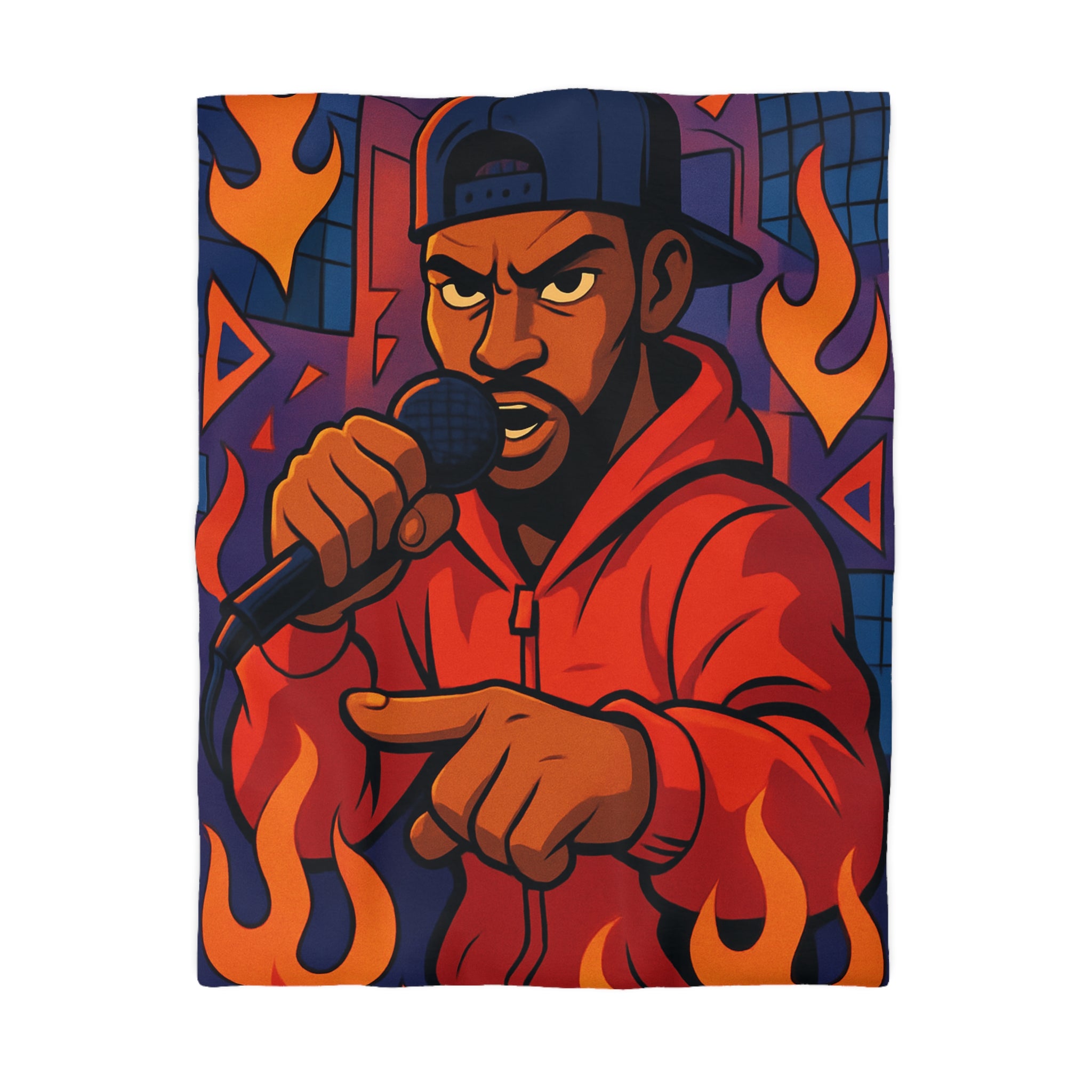 Housse de Couette Microfibre Motif Créatif Original Style Contemporain Chambre Élégante