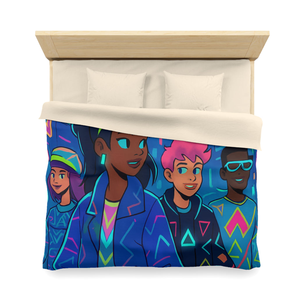 Housse de Couette Microfibre Illustration Unique Design Moderne Décoration Intérieure Raffinée