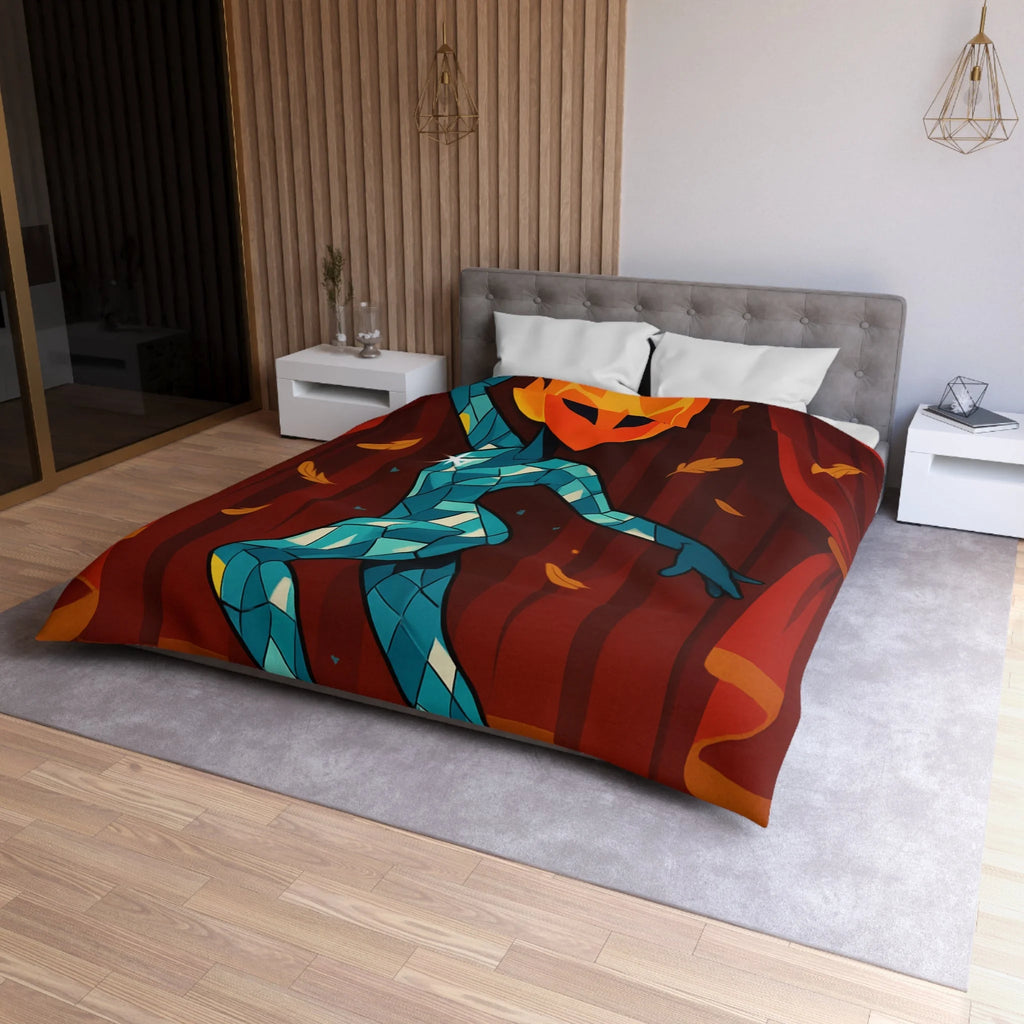 Housse de Couette Microfibre Motif Créatif Original Style Contemporain Chambre Élégante