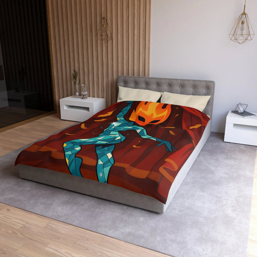 Housse de Couette Microfibre Motif Créatif Original Style Contemporain Chambre Élégante