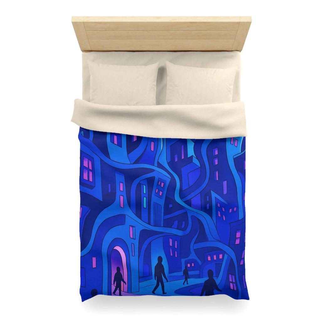 Housse de Couette Microfibre Motif Créatif Original Style Contemporain Chambre Élégante