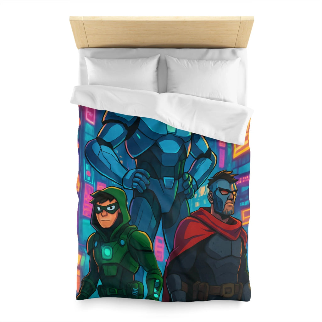 Housse de Couette Microfibre Illustration Unique Design Moderne Décoration Intérieure Raffinée