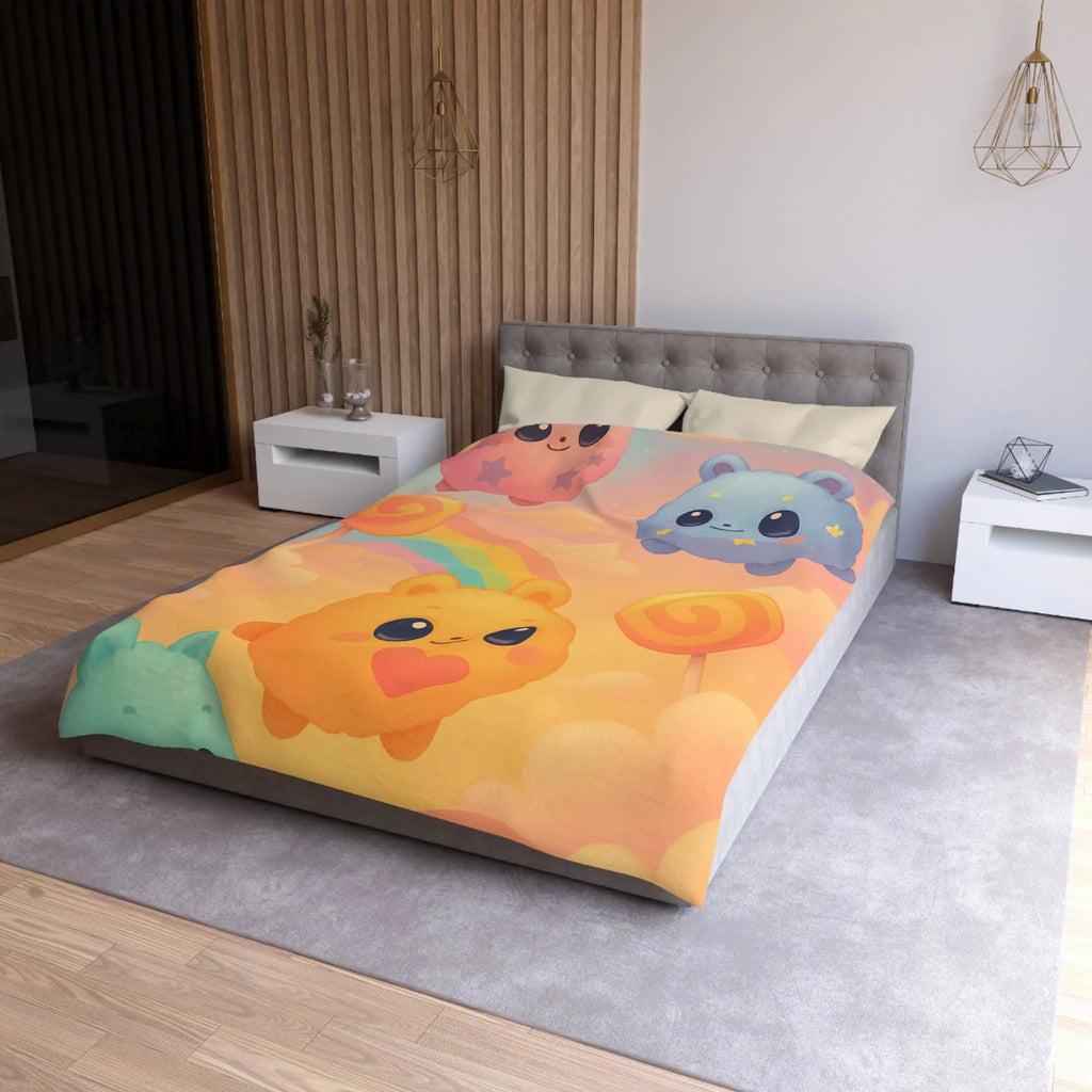 Housse de Couette Microfibre Design Artistique Moderne Décoration Chambre Confort Premium