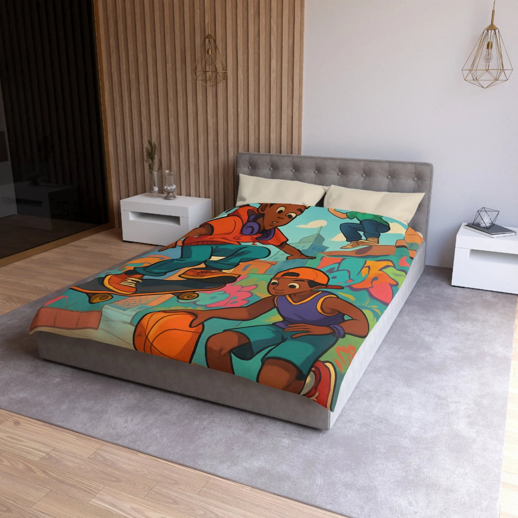 Housse de Couette Microfibre Création Artistique Moderne Design Exclusif Décoration Chambre