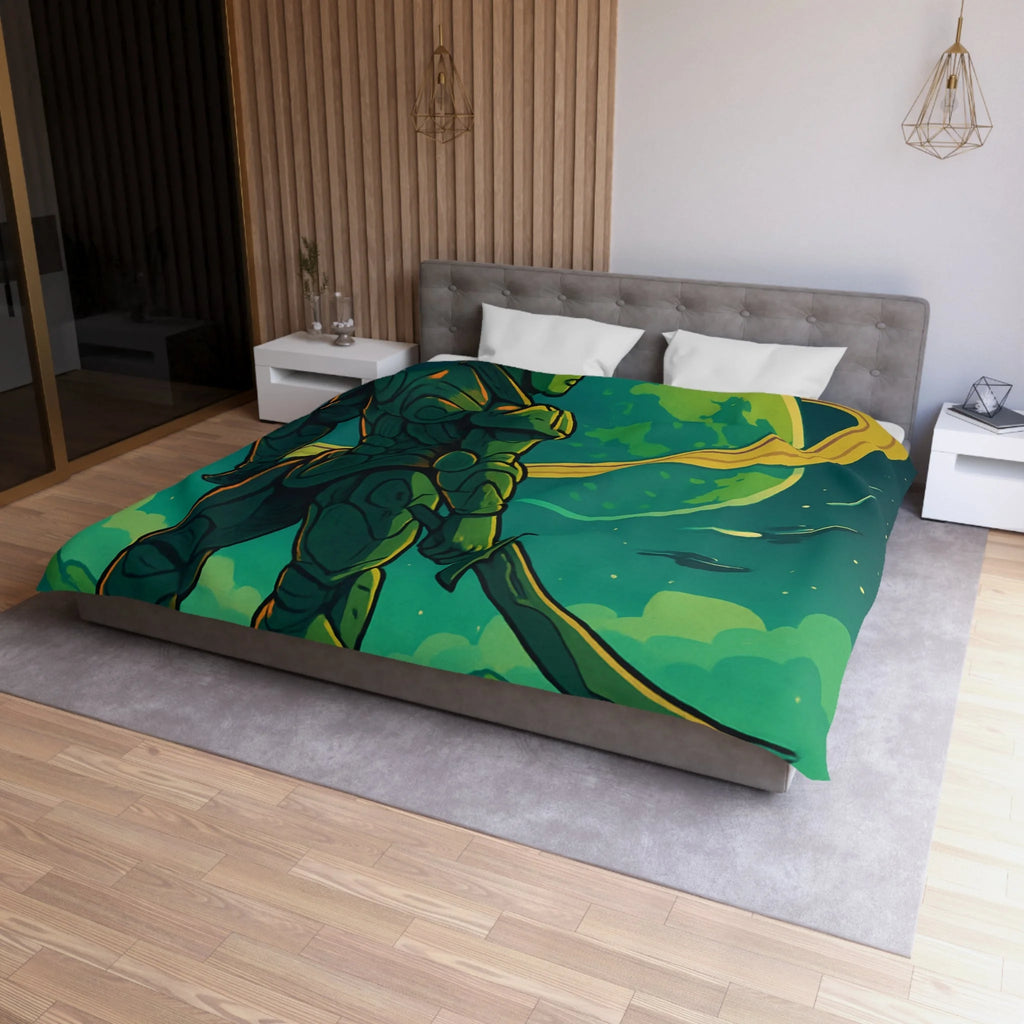 Housse de Couette Microfibre Design Artistique Moderne Décoration Chambre Confort Premium