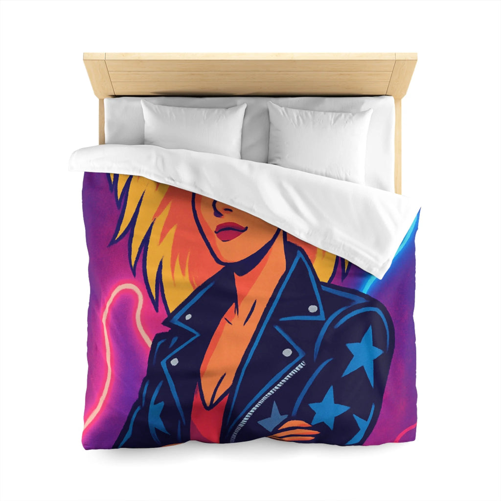 Housse de Couette Microfibre Design Artistique Moderne Décoration Chambre Confort Premium
