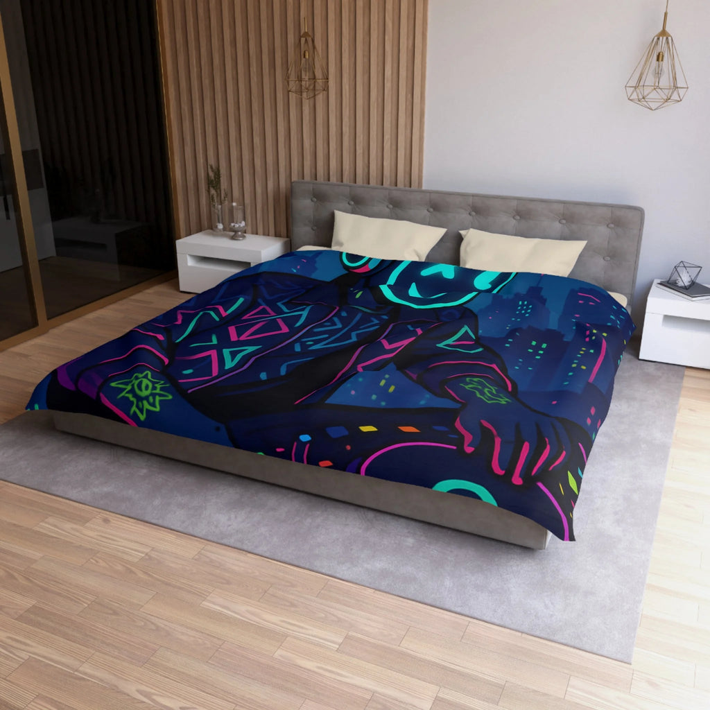 Housse de Couette Microfibre Motif Créatif Original Style Contemporain Chambre Élégante