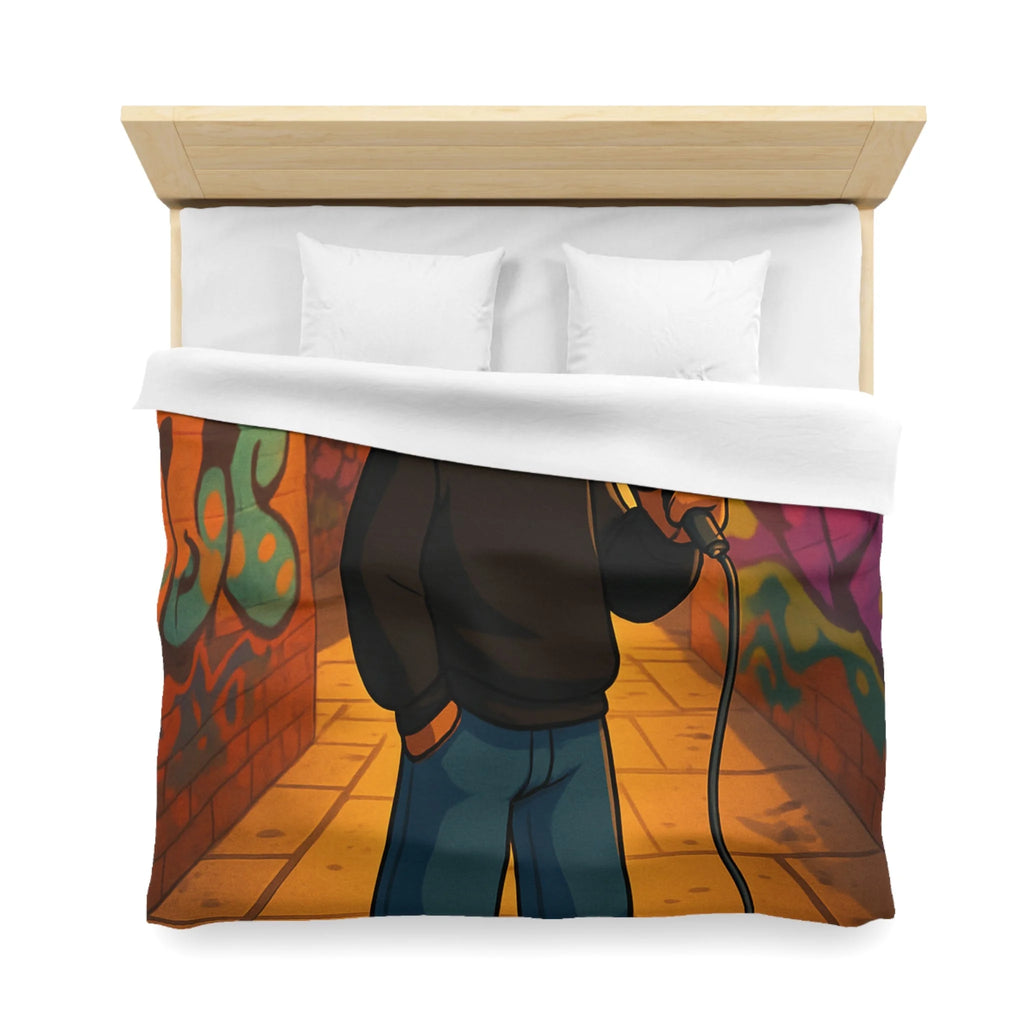 Housse de Couette Microfibre Design Artistique Moderne Décoration Chambre Confort Premium