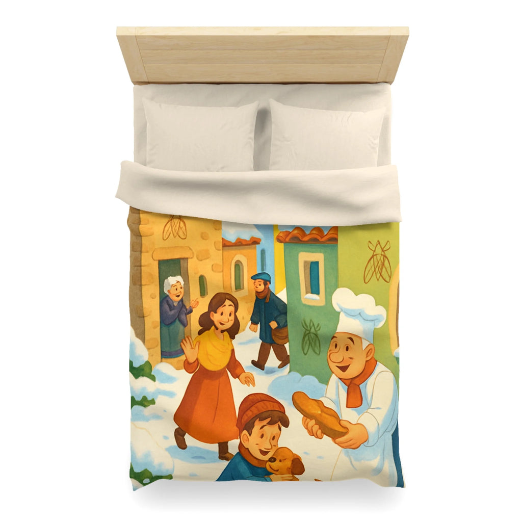 Housse de Couette Microfibre Design Artistique Moderne Décoration Chambre Confort Premium