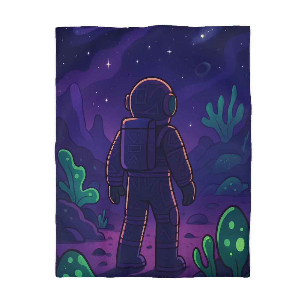 Plongée Onirique dans l'Espace: Astronaute Explorant Paysage Stellaire Céleste et Mystérieux