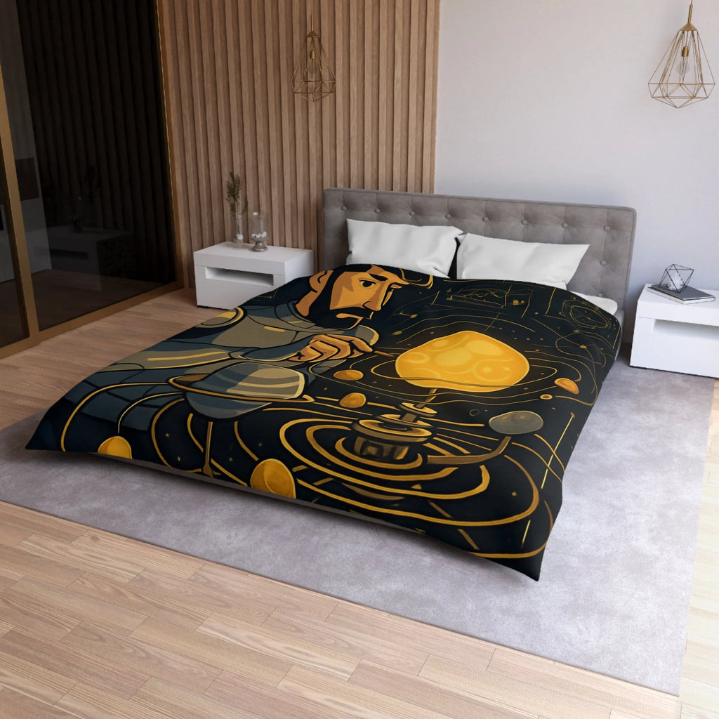 Housse de Couette Microfibre Illustration Unique Design Moderne Décoration Intérieure Raffinée