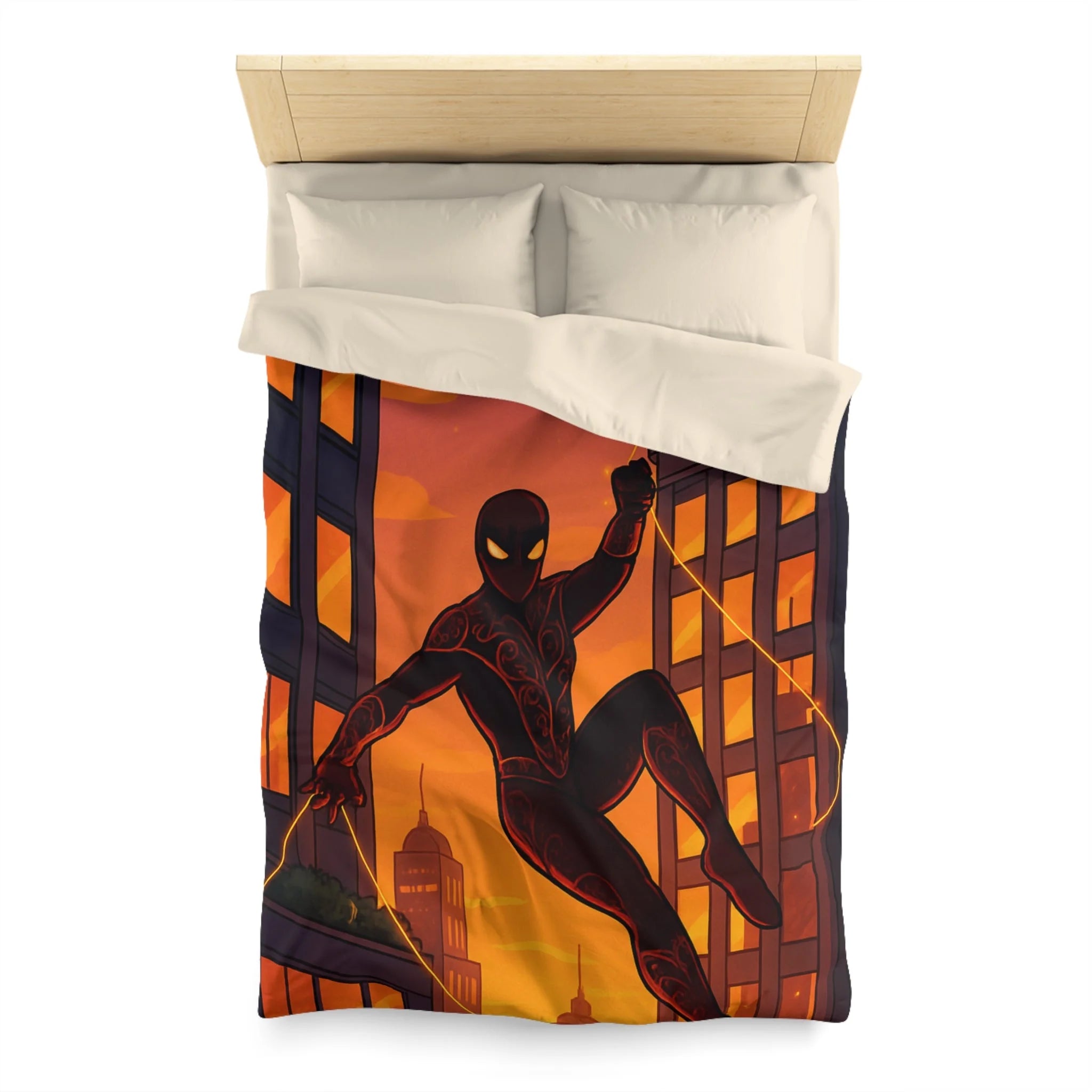 Housse de Couette Microfibre Design Artistique Moderne Décoration Chambre Confort Premium