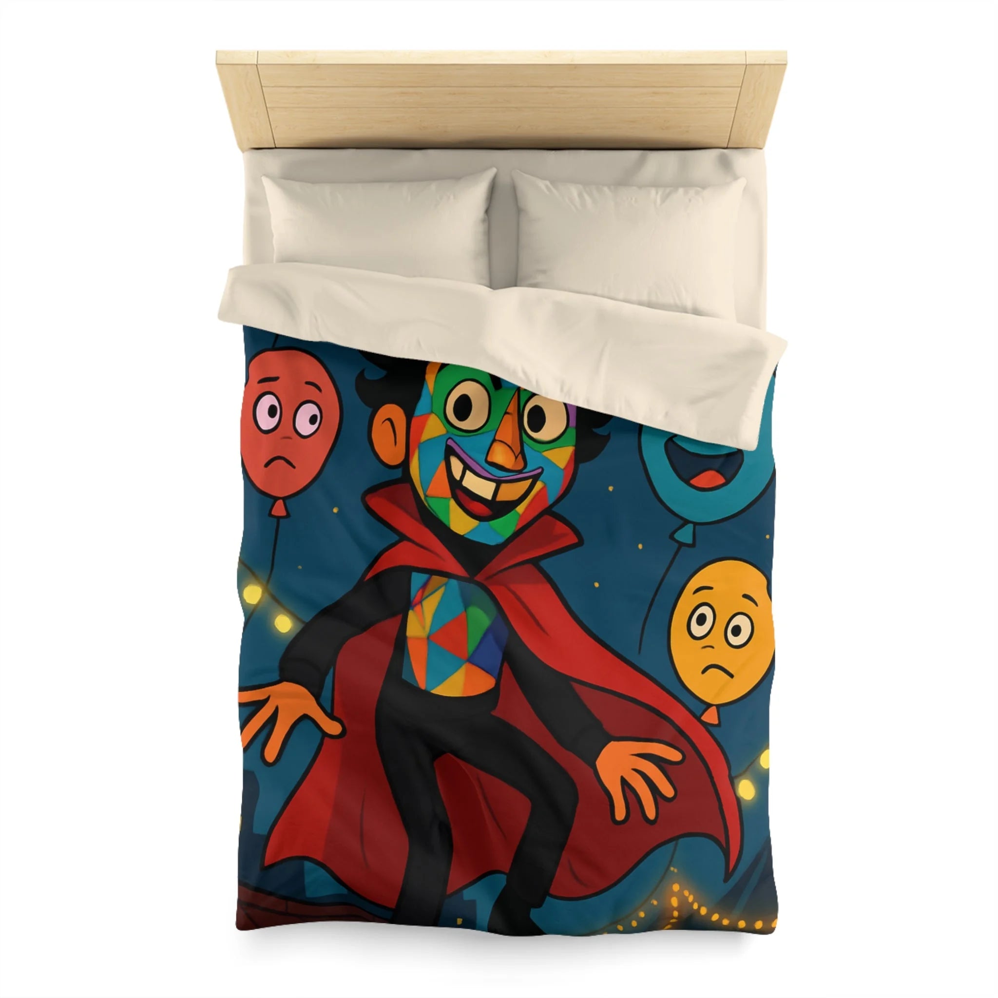 Housse de Couette Microfibre Design Artistique Moderne Décoration Chambre Confort Premium