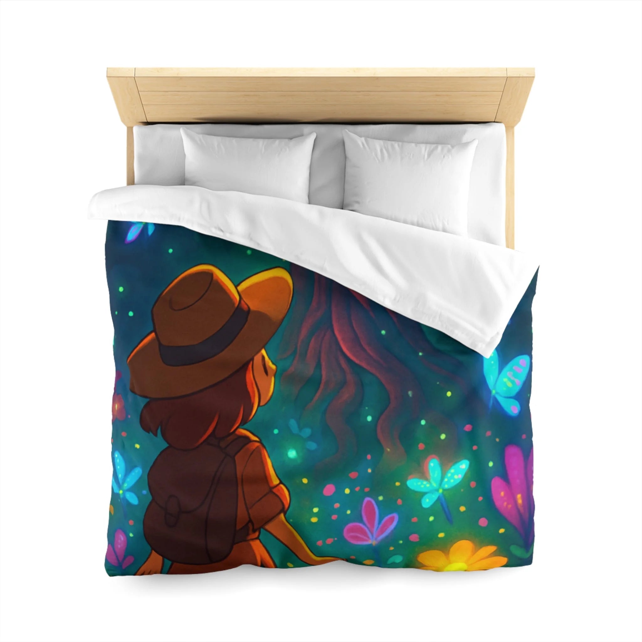 Housse de Couette Microfibre Illustration Unique Design Moderne Décoration Intérieure Raffinée