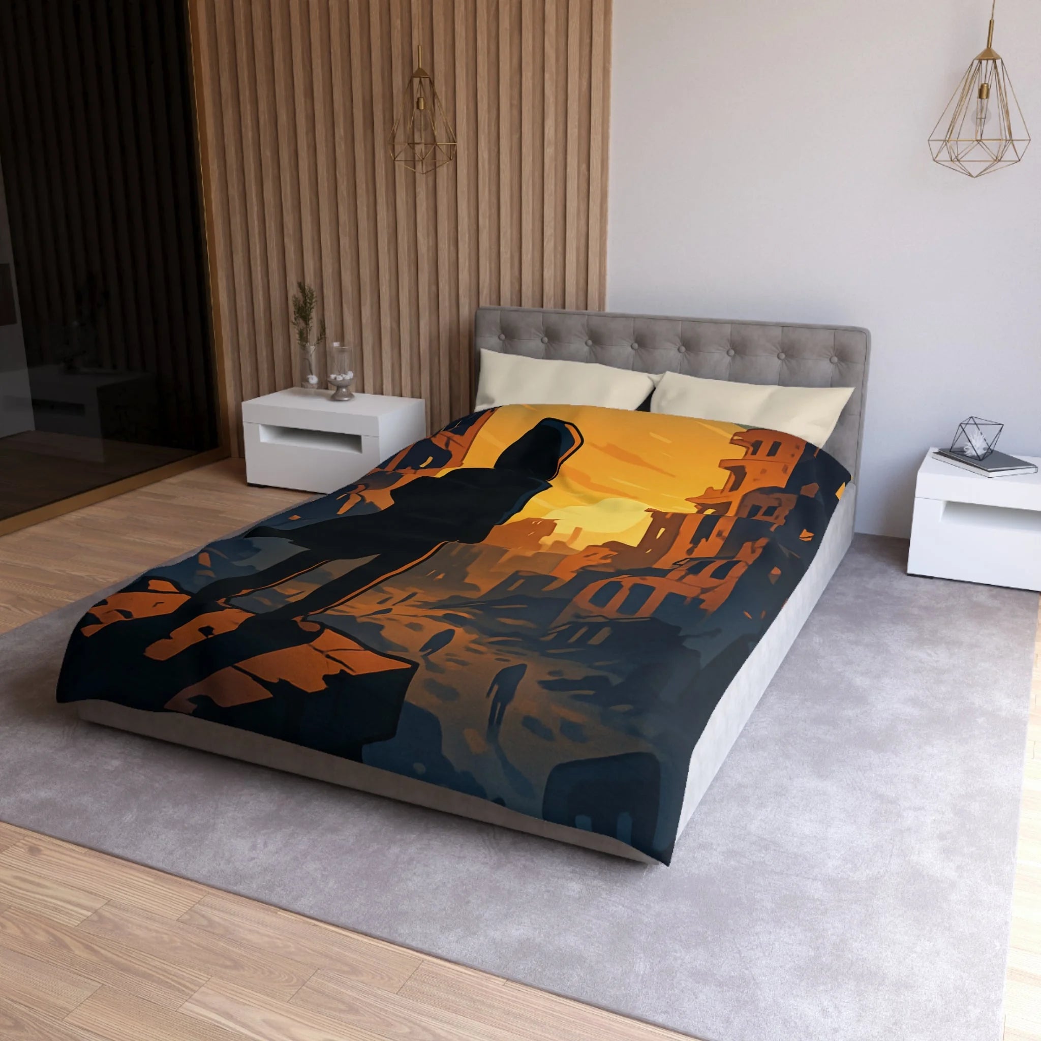 Housse de Couette Microfibre Création Artistique Moderne Design Exclusif Décoration Chambre