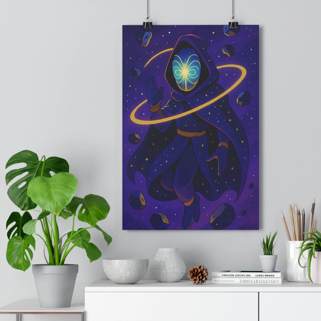Poster décoratif mystérieux astral bleu violet salon moderne énergique unique chambre dessin animé art