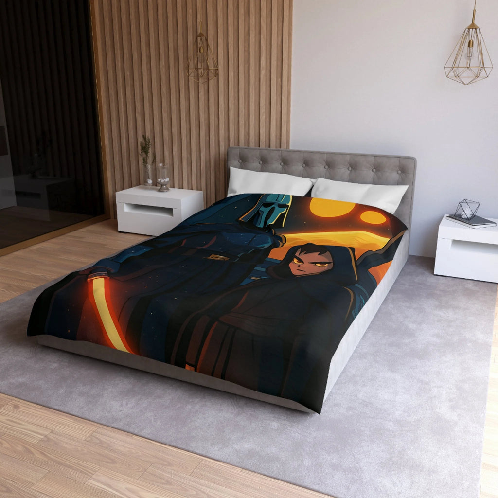Housse de Couette Microfibre Design Artistique Moderne Décoration Chambre Confort Premium