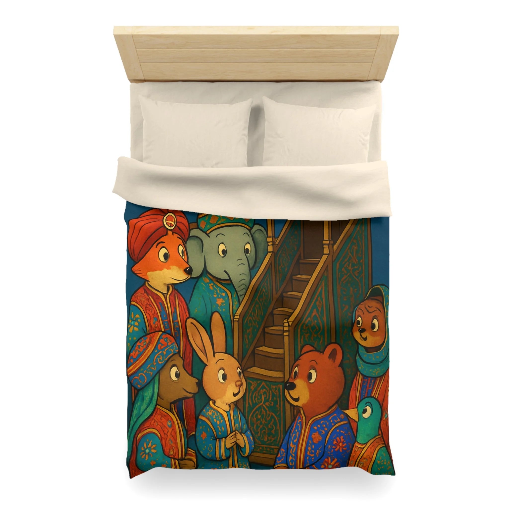 Housse de Couette Microfibre Design Artistique Moderne Décoration Chambre Confort Premium