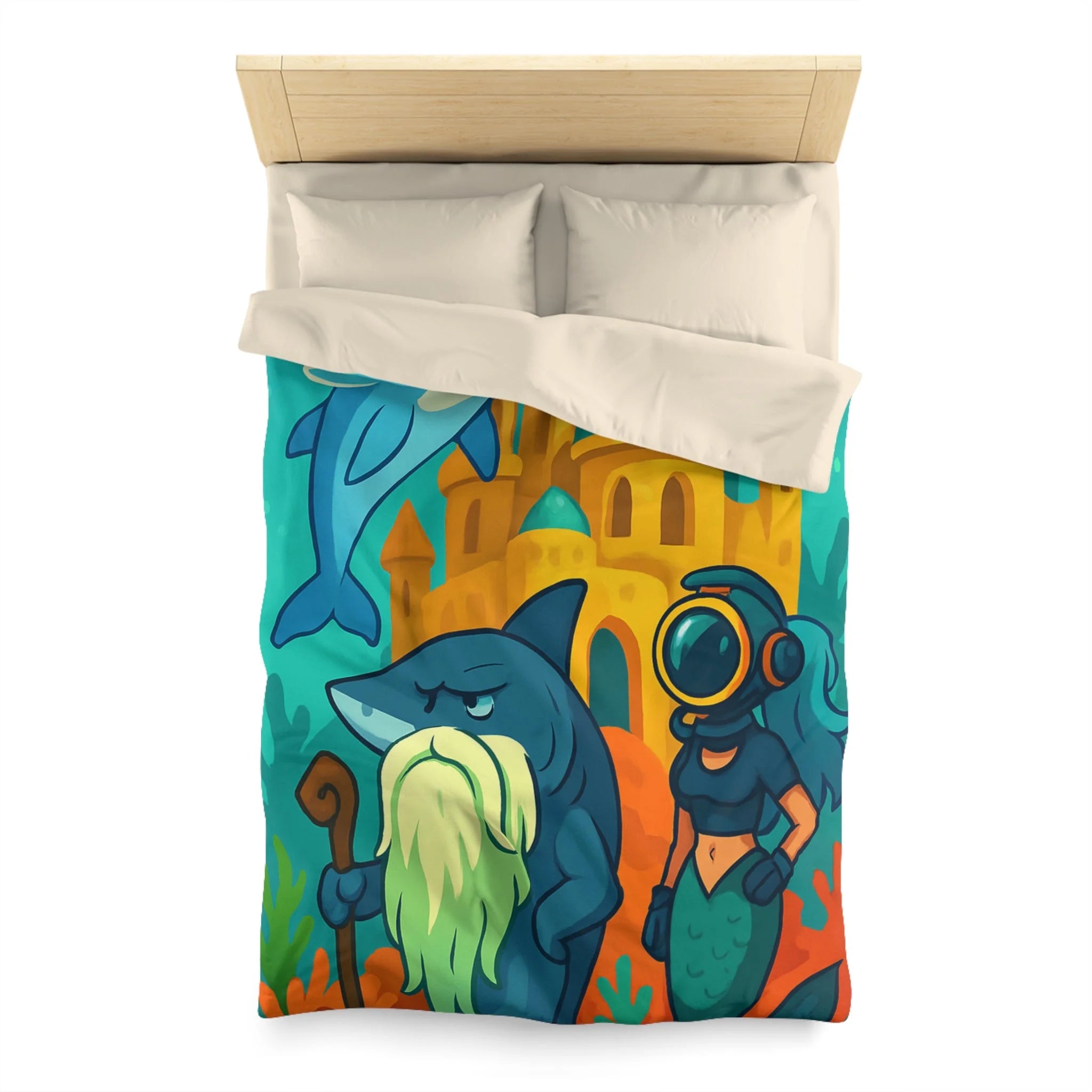 Housse de Couette Microfibre Création Artistique Moderne Design Exclusif Décoration Chambre