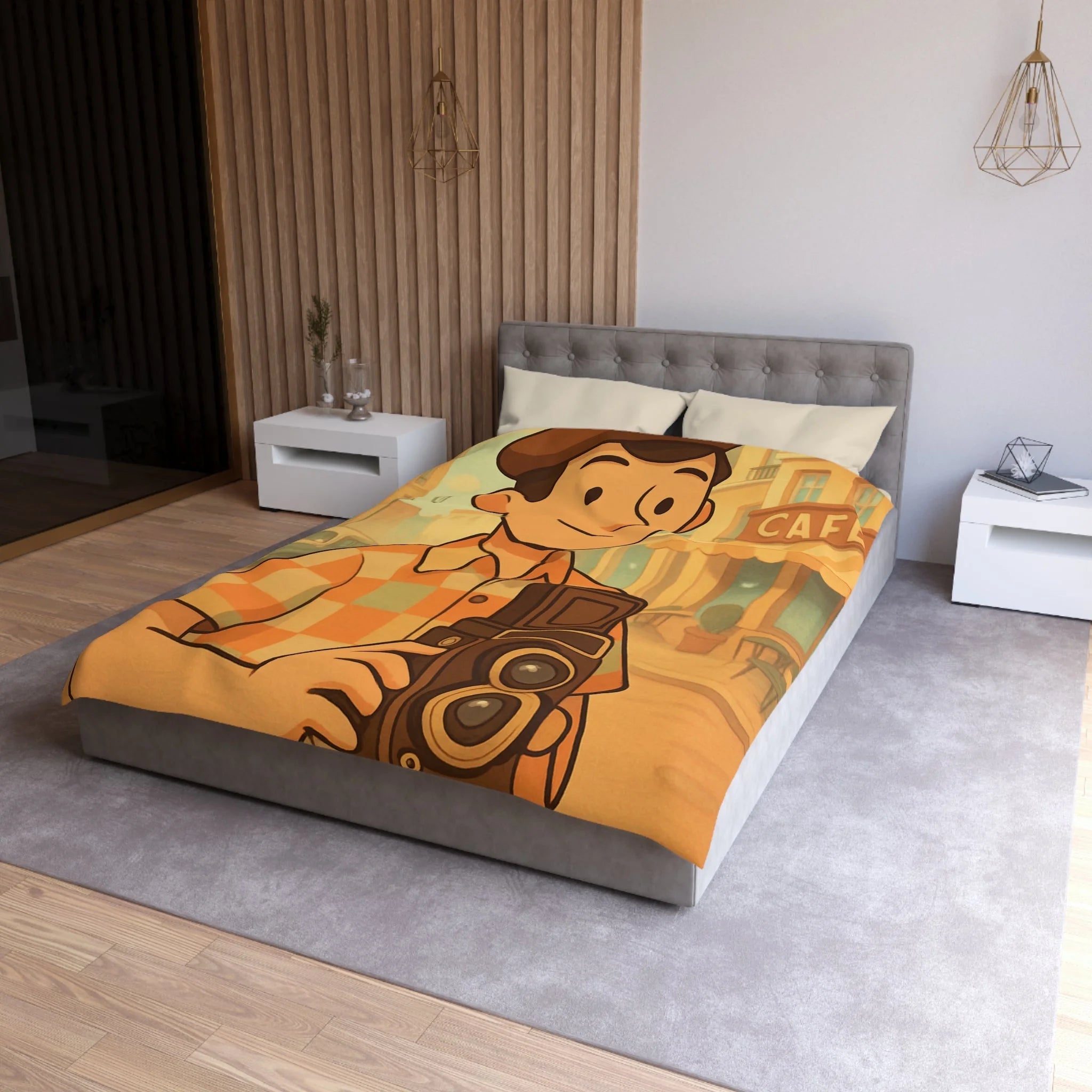 Housse de Couette Microfibre Création Artistique Moderne Design Exclusif Décoration Chambre