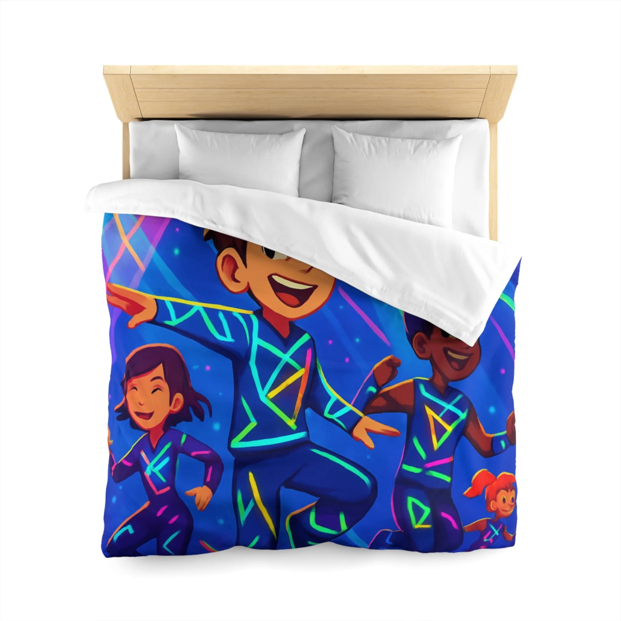 Housse de Couette Microfibre Illustration Unique Design Moderne Décoration Intérieure Raffinée
