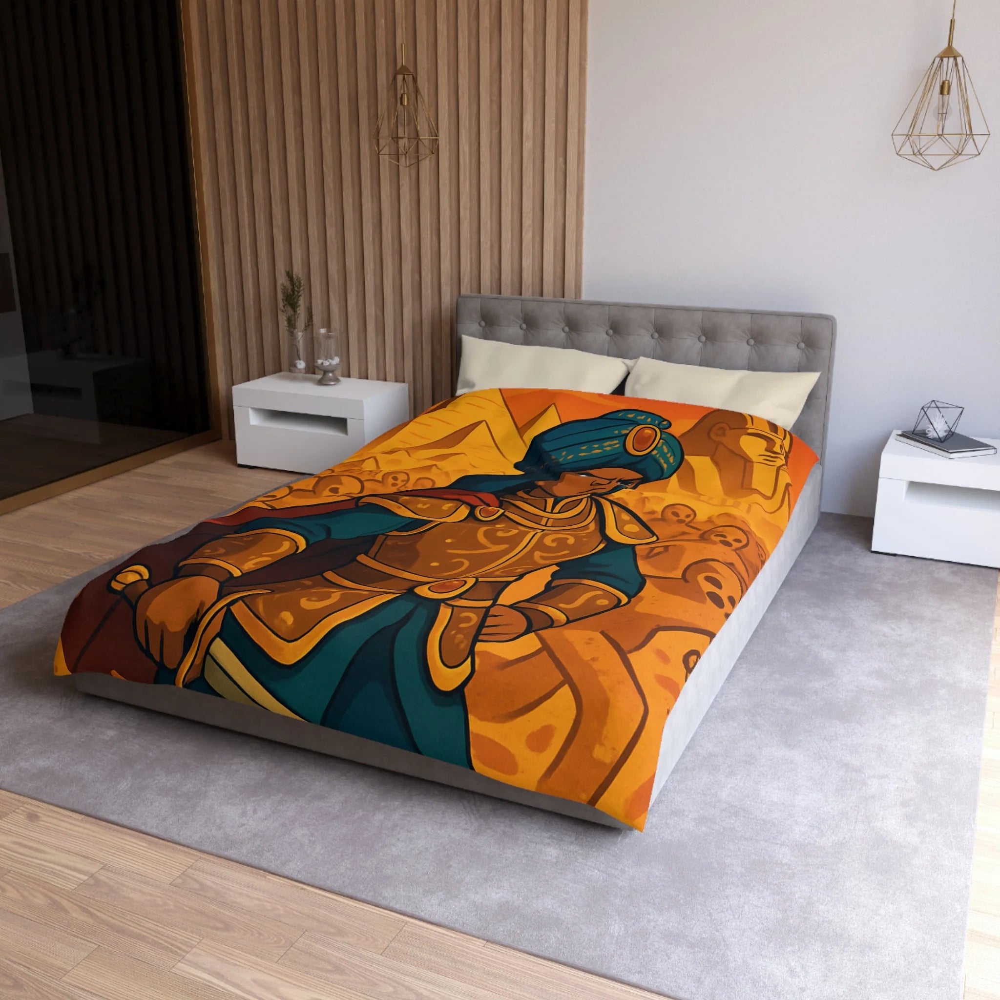 Housse de Couette Microfibre Design Artistique Moderne Décoration Chambre Confort Premium
