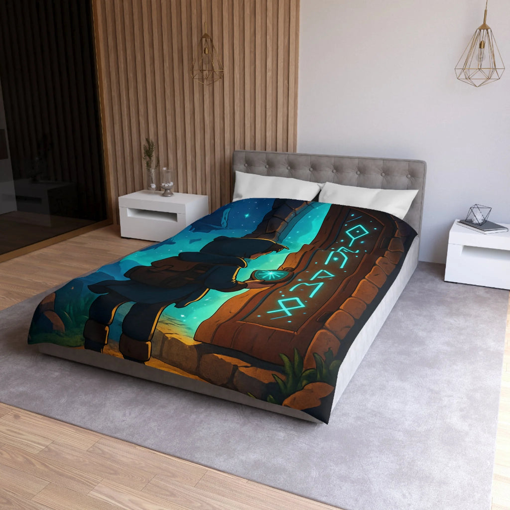 Housse de Couette Microfibre Illustration Unique Design Moderne Décoration Intérieure Raffinée