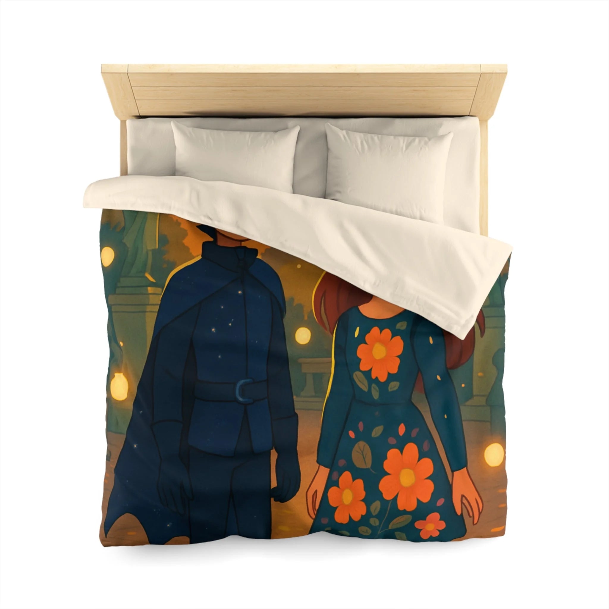 Housse de Couette Microfibre Motif Créatif Original Style Contemporain Chambre Élégante
