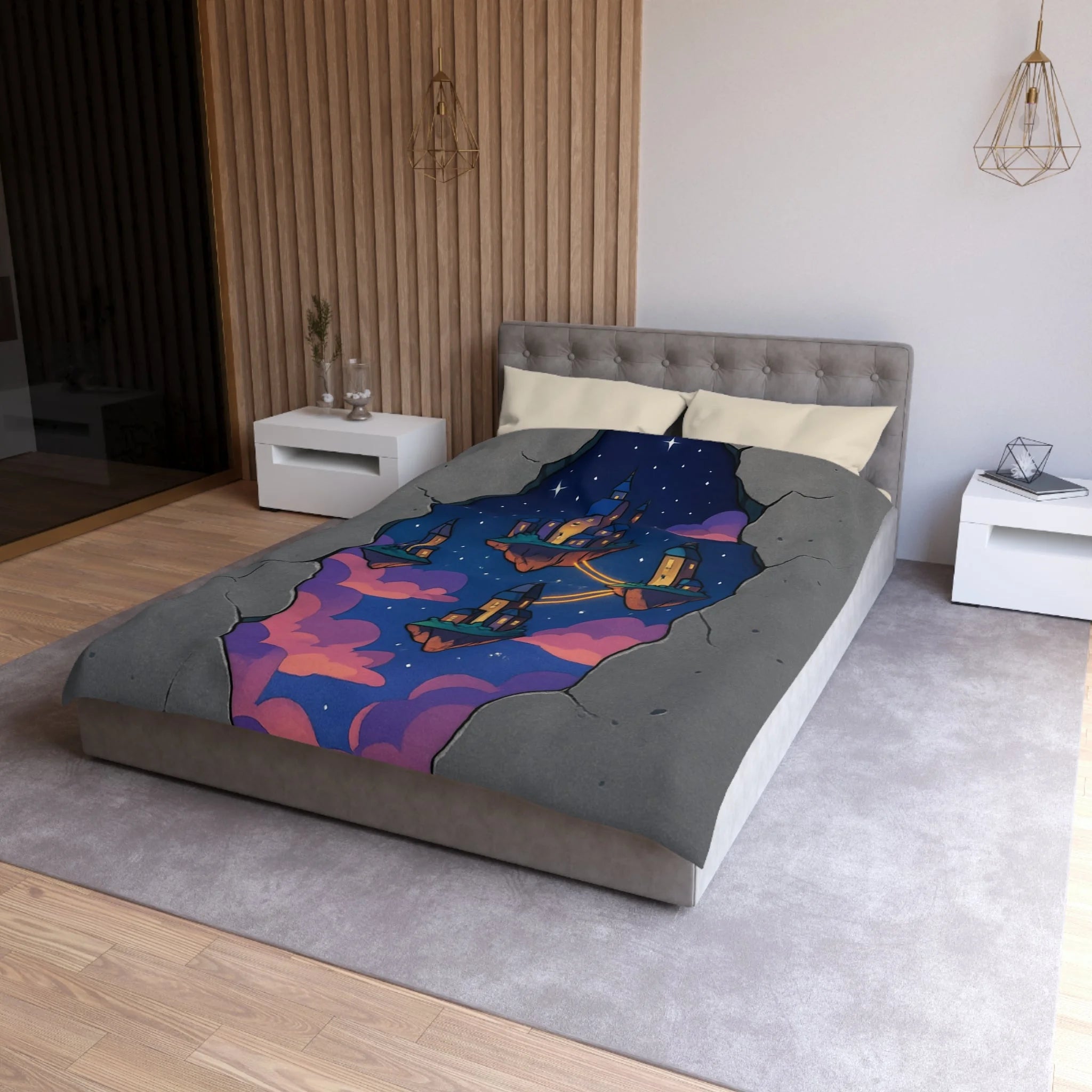 Housse de Couette Microfibre Création Artistique Moderne Design Exclusif Décoration Chambre